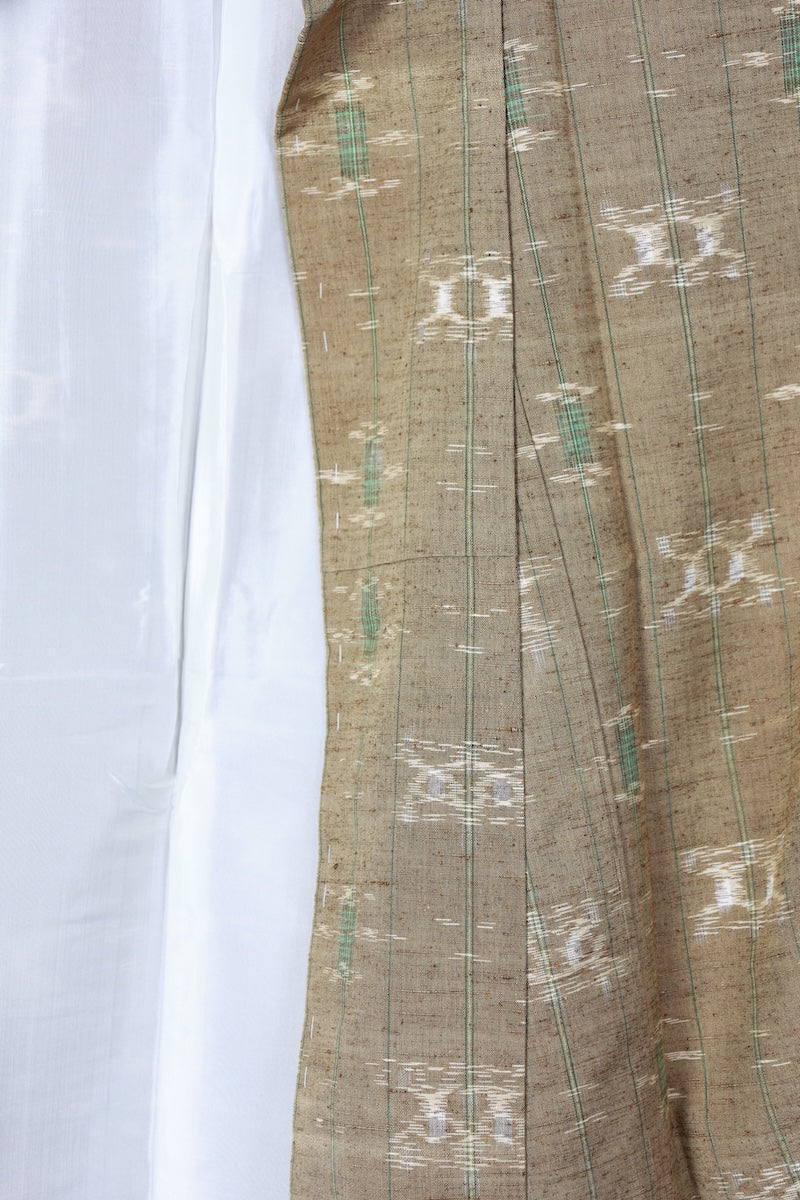 Tsumugi kimono sorrel Pre-powned /R469