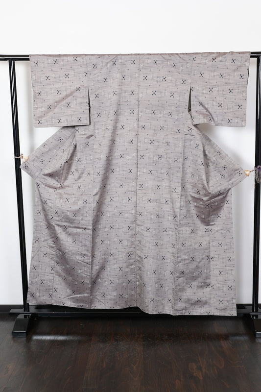 Tsumugi kimono Shades of gray Pre-pwned /R488