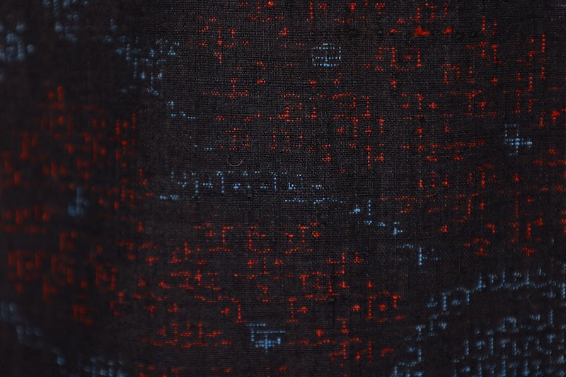 Tsumugi Kimono Indigo shade New, unused item /R481
