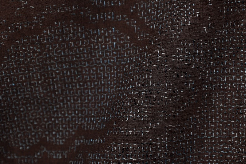 Tsumugi Kimono Indigo shade New, unused item /R481