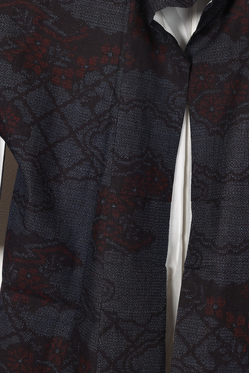 Tsumugi Kimono Indigo shade New, unused item /R481