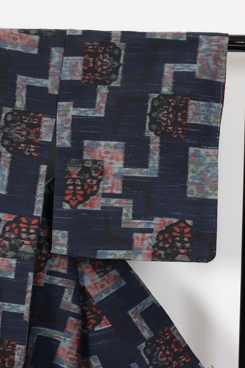 Tsumugi kimono Indigo New, unused item /R469