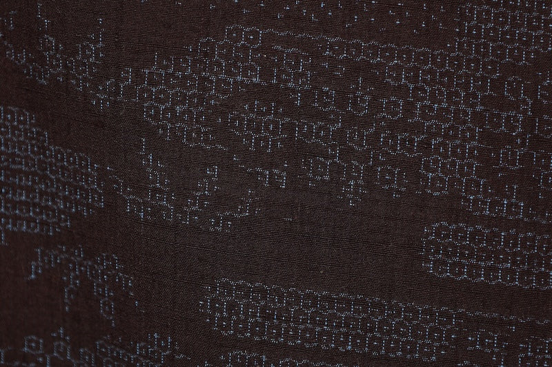 Tsumugi kimono Indigo shade/ R470