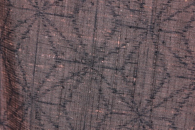 Tsumugi kimono Hemp leaf pattern /R460