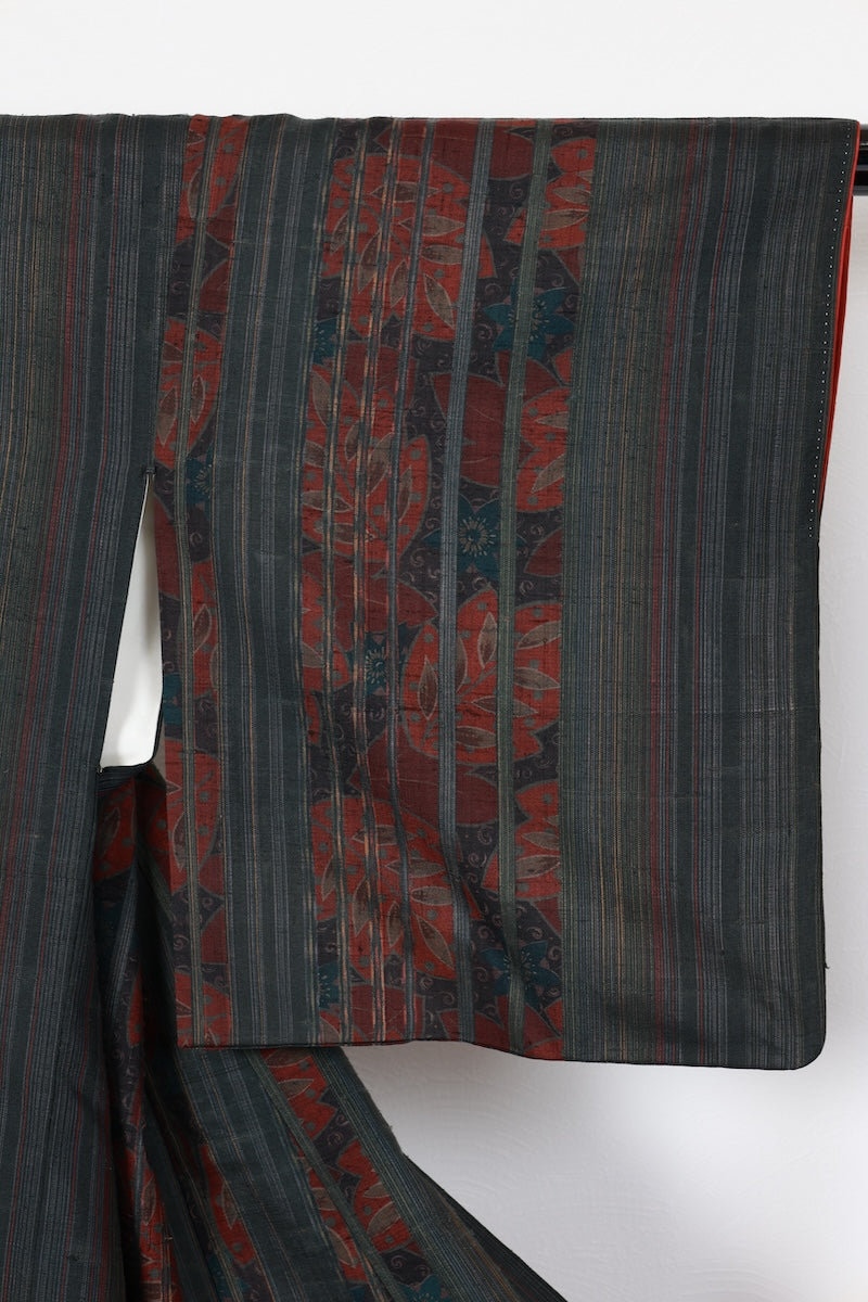 Tsumugi kimono Shades of green /R465