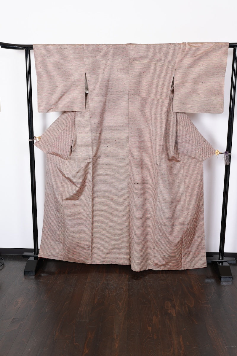 Tsumugi kimono light purple Hand-woven Pre-owned /R464