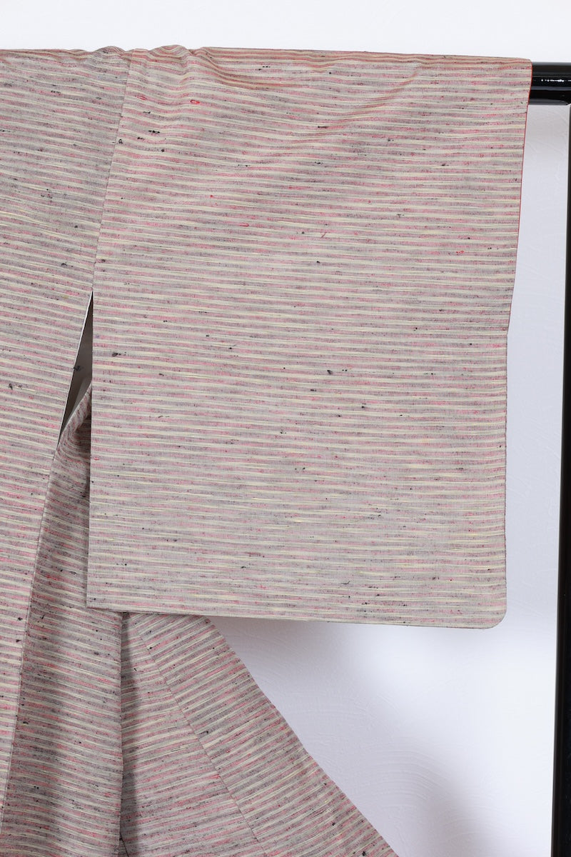 Tsumugi kimono light purple Hand-woven Pre-owned /R464