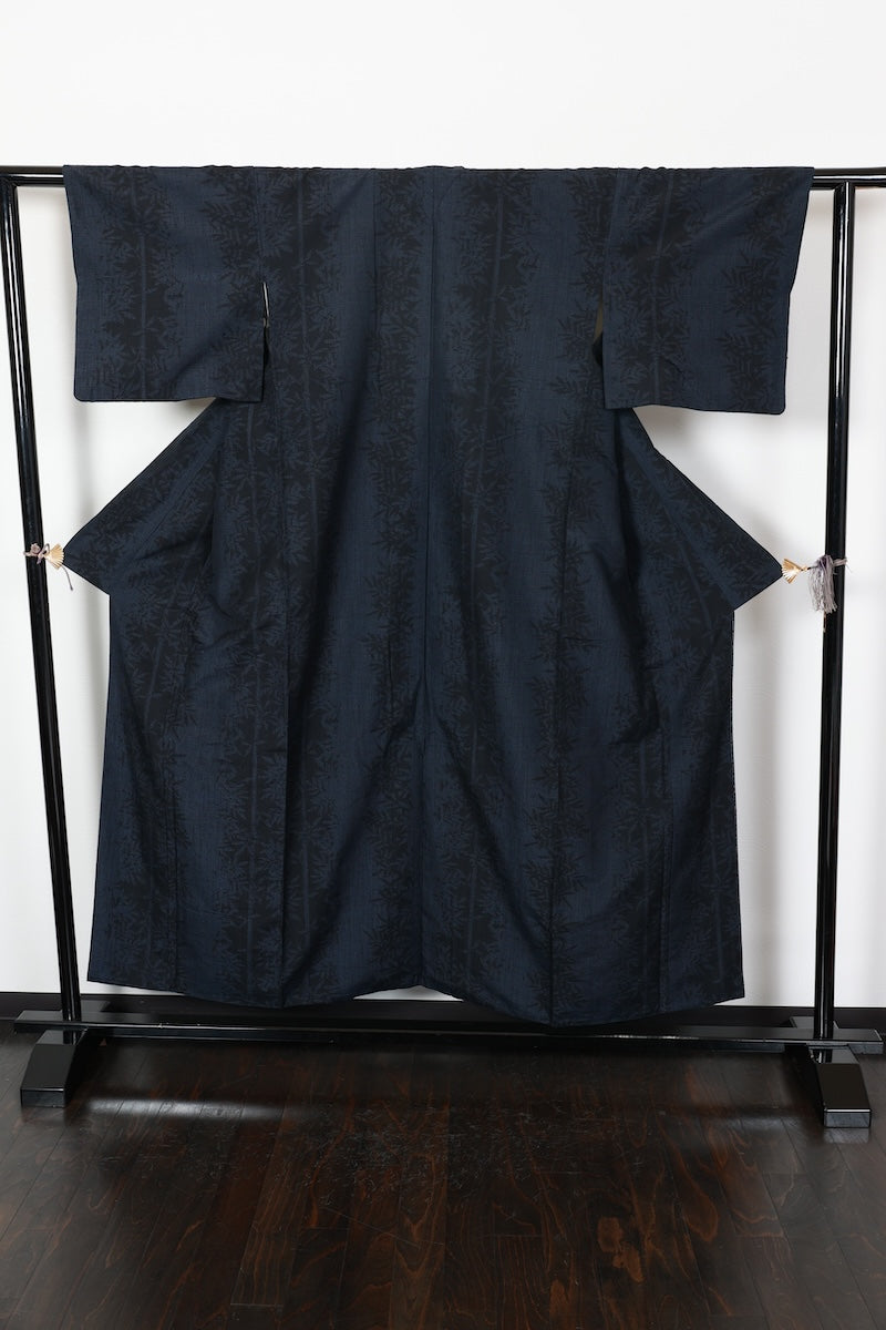 Tsumugi kimono Indigo shade /R463