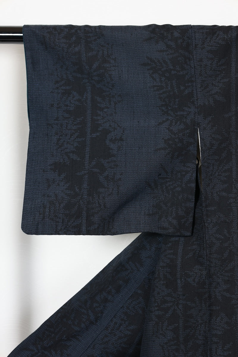 Tsumugi kimono Indigo shade /R463
