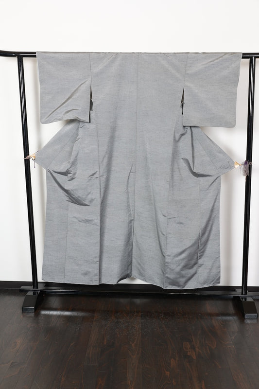 tsumugi kimono grey Pre-owned/R462