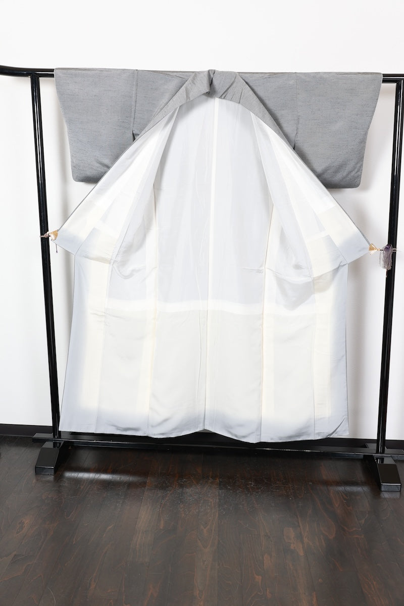 tsumugi kimono grey /R462