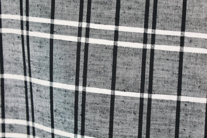 Tsumugi kimono Checkered pattern /R461