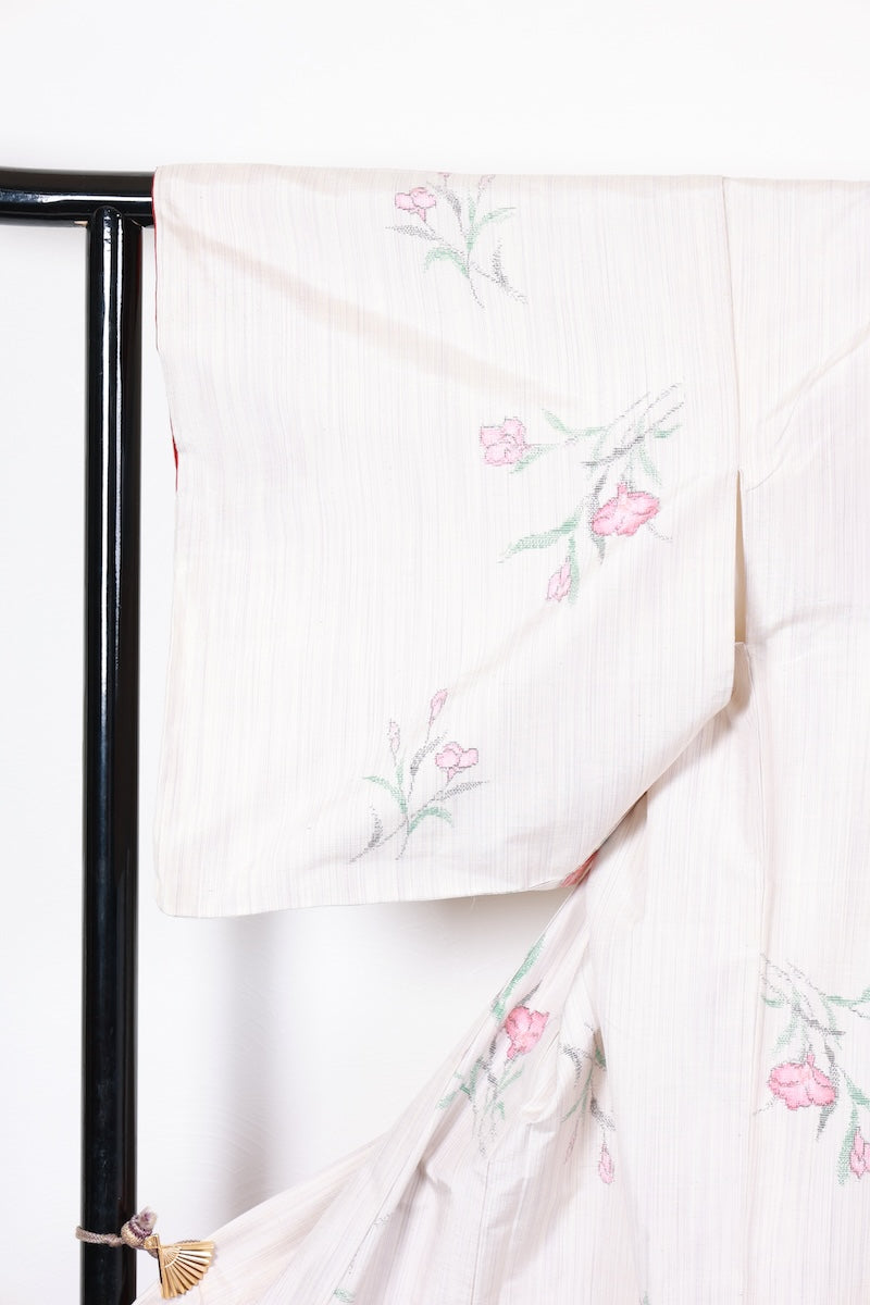Tsumugi kimono white /R479