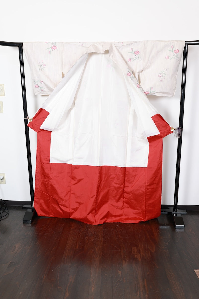 Tsumugi kimono white /R479
