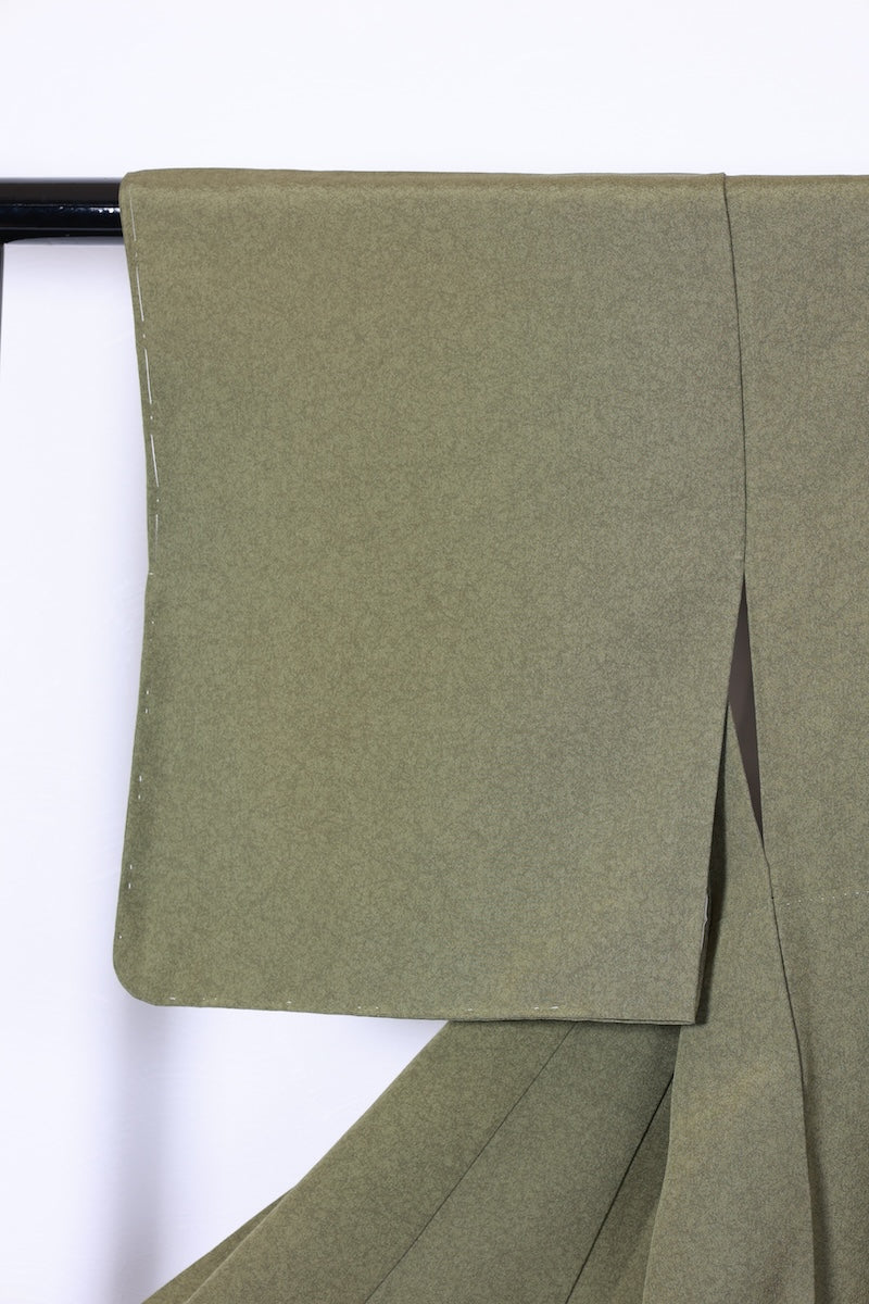 Houmongi kimono green ink Hand-drawn New and unused item /R498