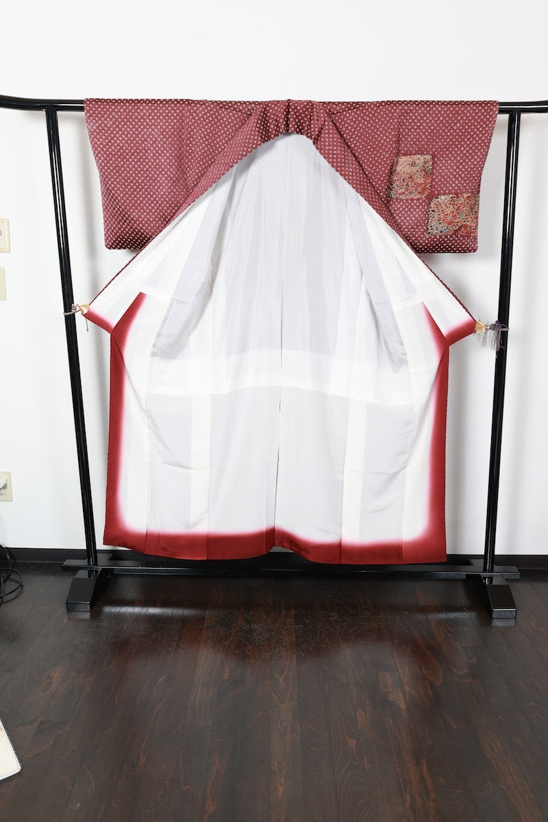 Houmongi kimono purple shikibu color Hand-drawn pre-owned /R508