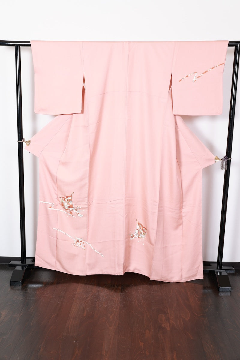 Houmongi kimono Cherry blossom pink pre-owned /R507