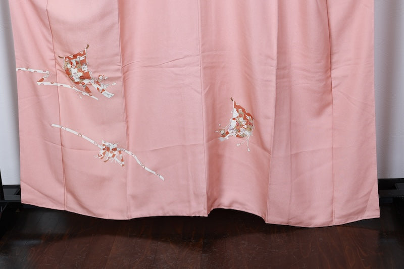Houmongi kimono Cherry blossom pink pre-owned /R507