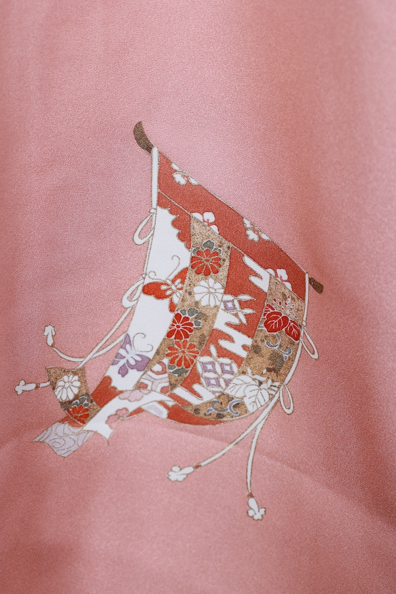 Houmongi kimono Cherry blossom pink pre-owned /R507
