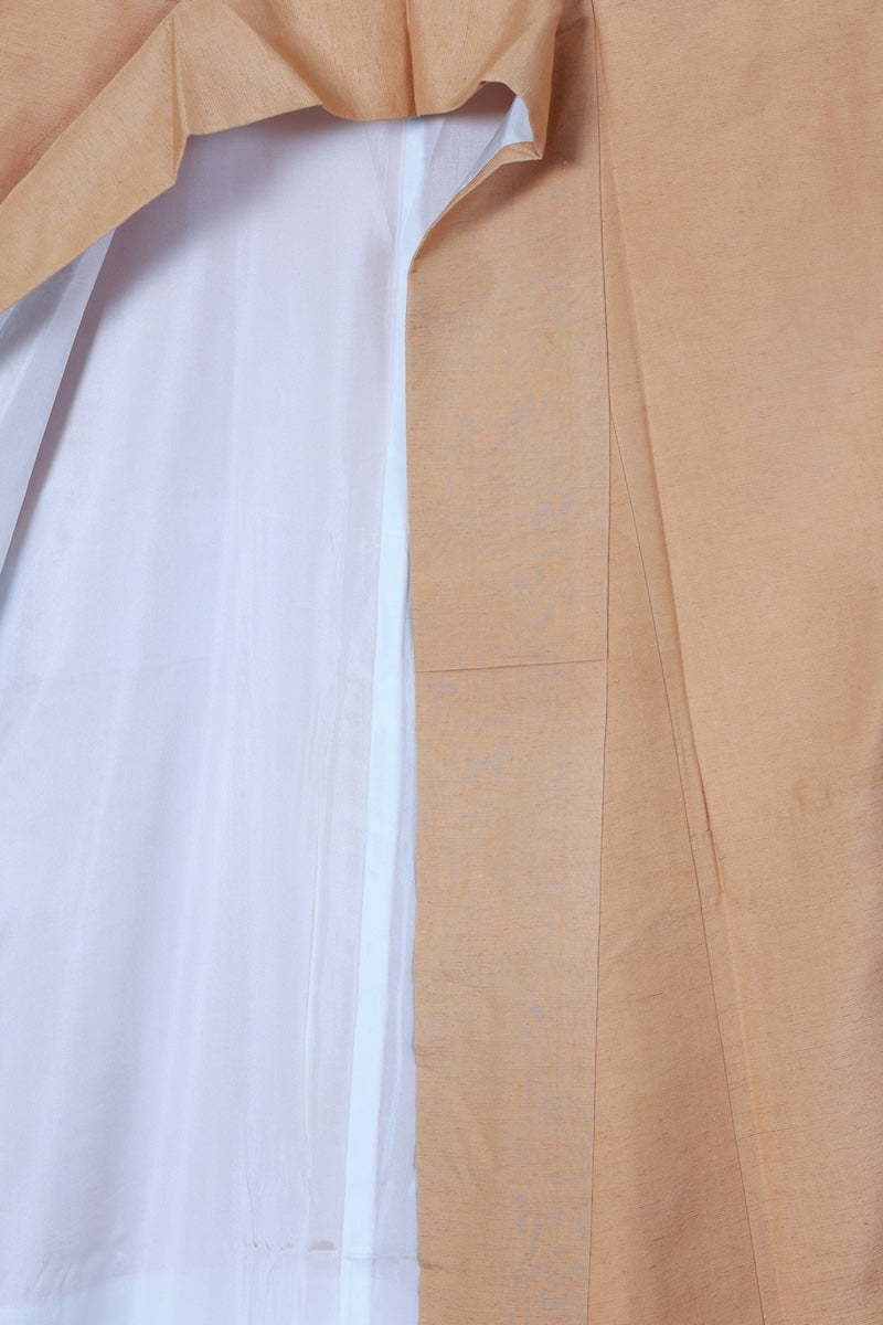 Tsukesage kimono apricot color embroidery pre-owned /R510