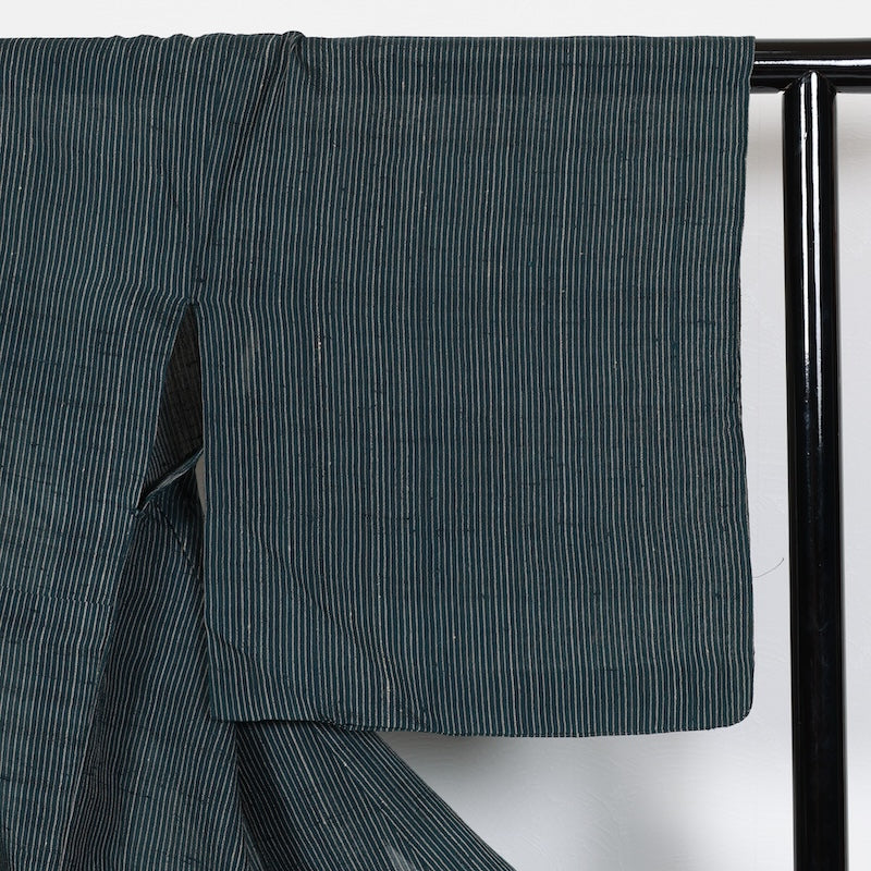 Japanese kimono<tsumugi>-size M silk 100% silk  /T20