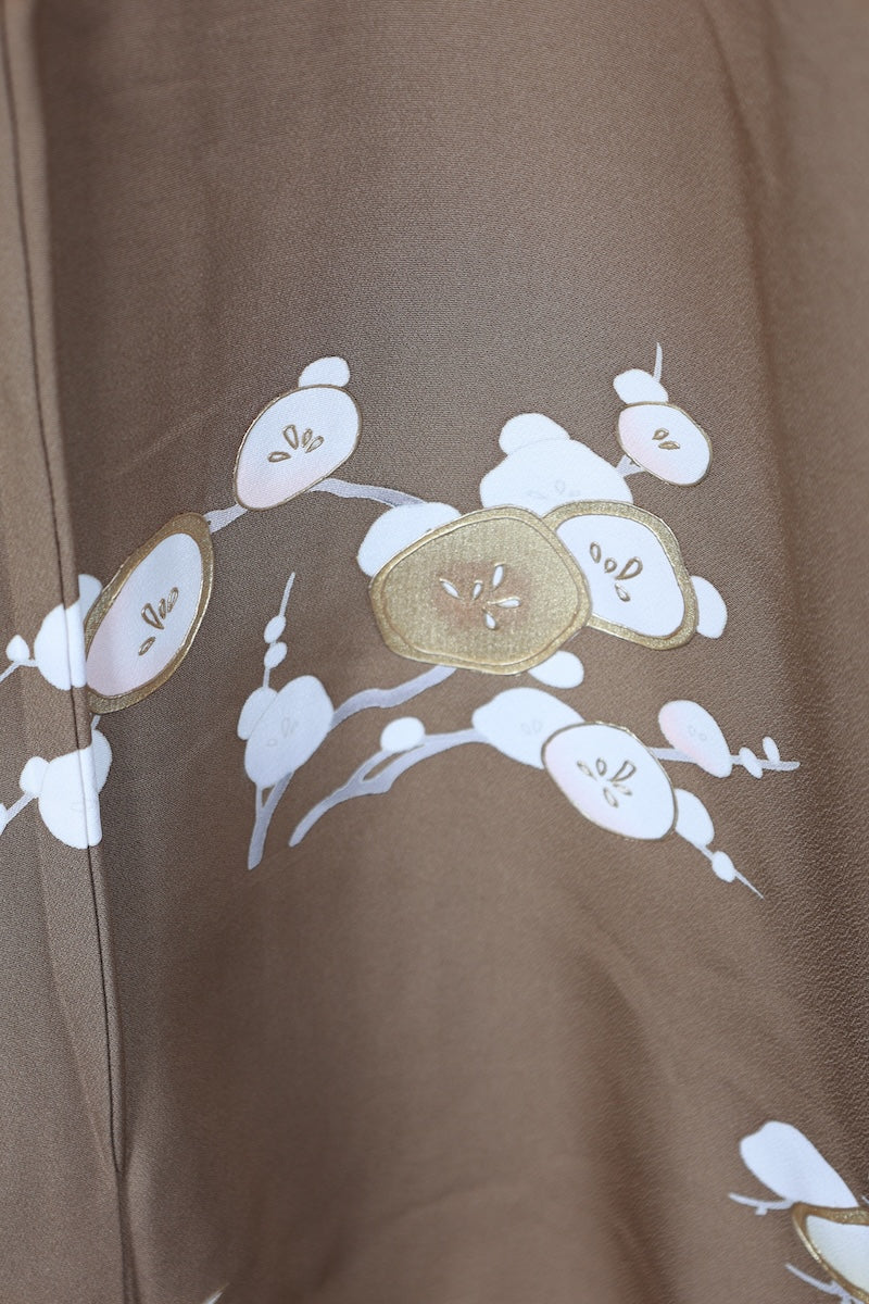 Irotomesode kimono brown gold Pre-owned / R484