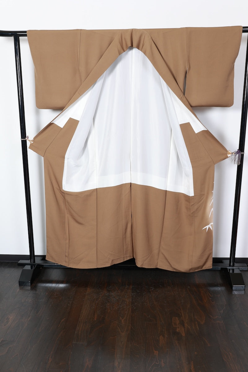 Irotomesode kimono brown gold Pre-owned / R484