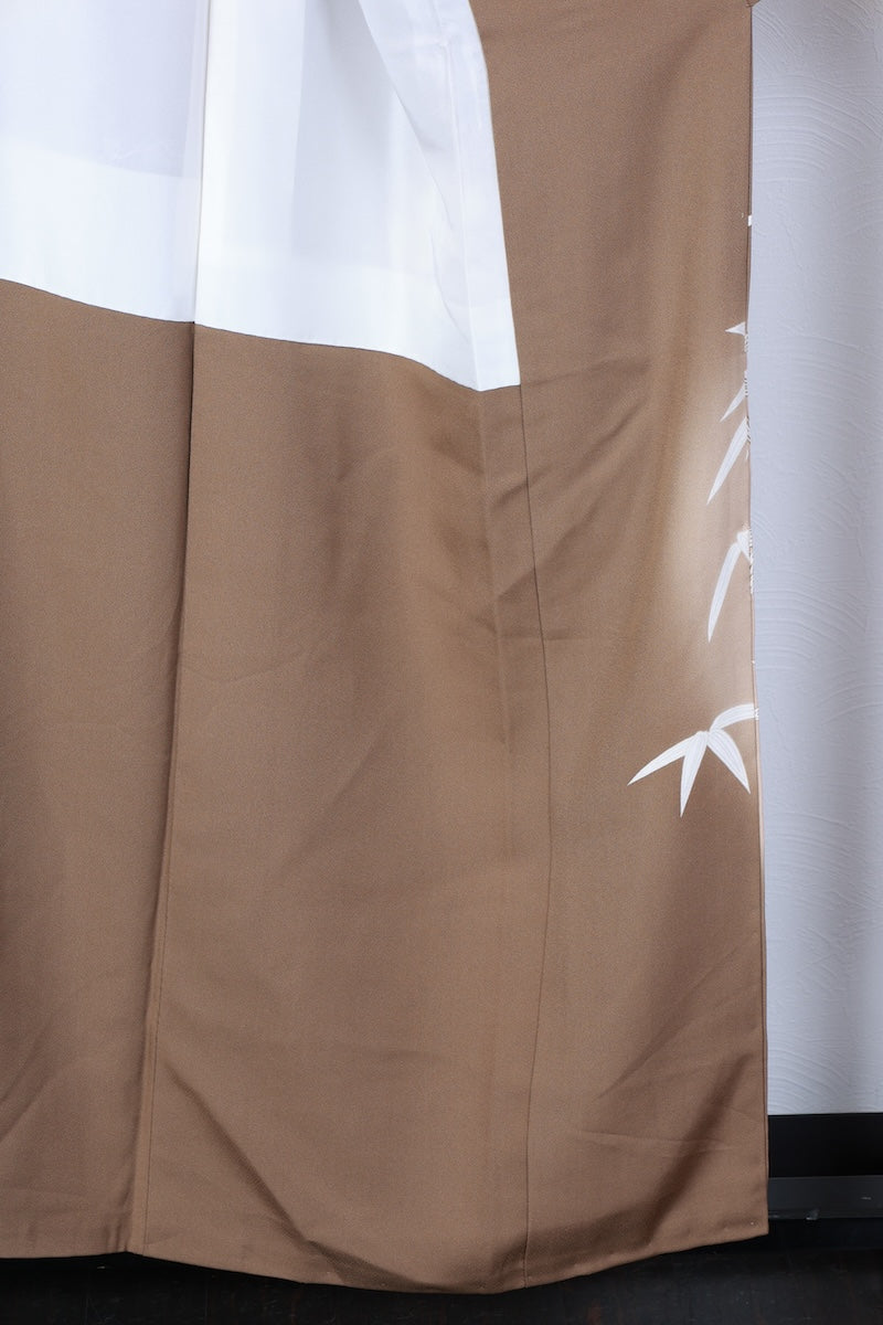 Irotomesode kimono brown gold Pre-owned / R484