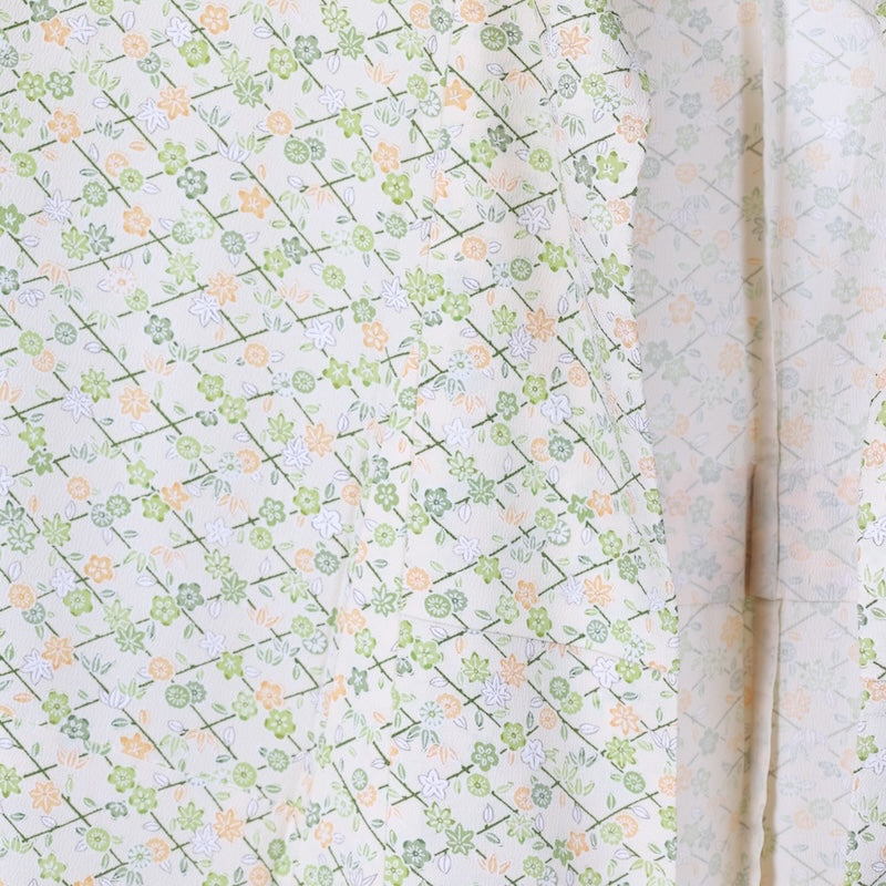 Japanese kimono<komon>-size M silk 100% silk  /T26