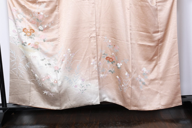 Houmongi kimono beige gold Pre-owned/ R485