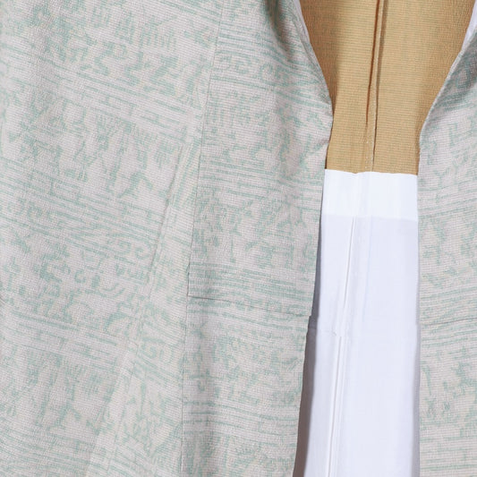Japanese kimono<tsmugi>-size M silk 100% silk  /T30