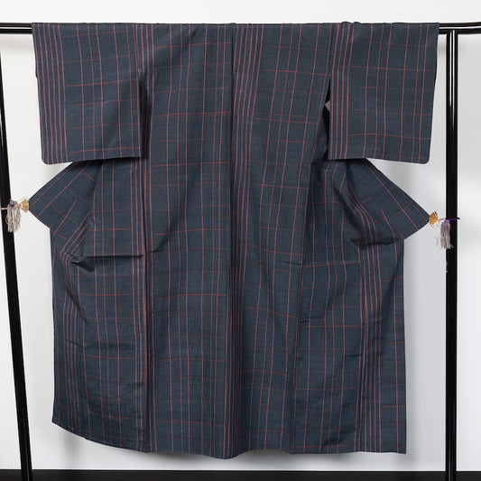 Japanese kimono<tsumugi>-size S silk 100% silk  /T31