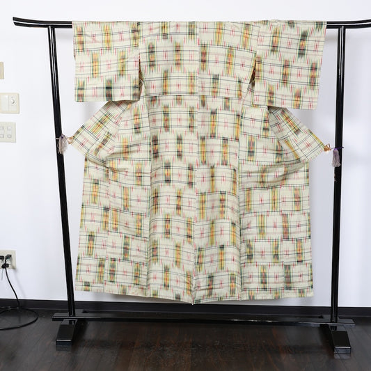 Japanese kimono<tsmugi>-size S silk 100% silk  /T32