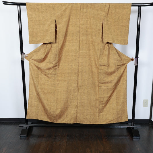 Japanese kimono<tsmugi>-size M silk 100% silk  /T37