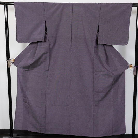 Japanese kimono used<tsumugi>-size M silk 100% silk  /T43