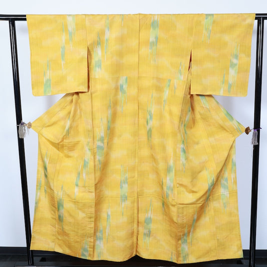 Japanese kimono<tsumugi>-size M silk 100% silk  /T25