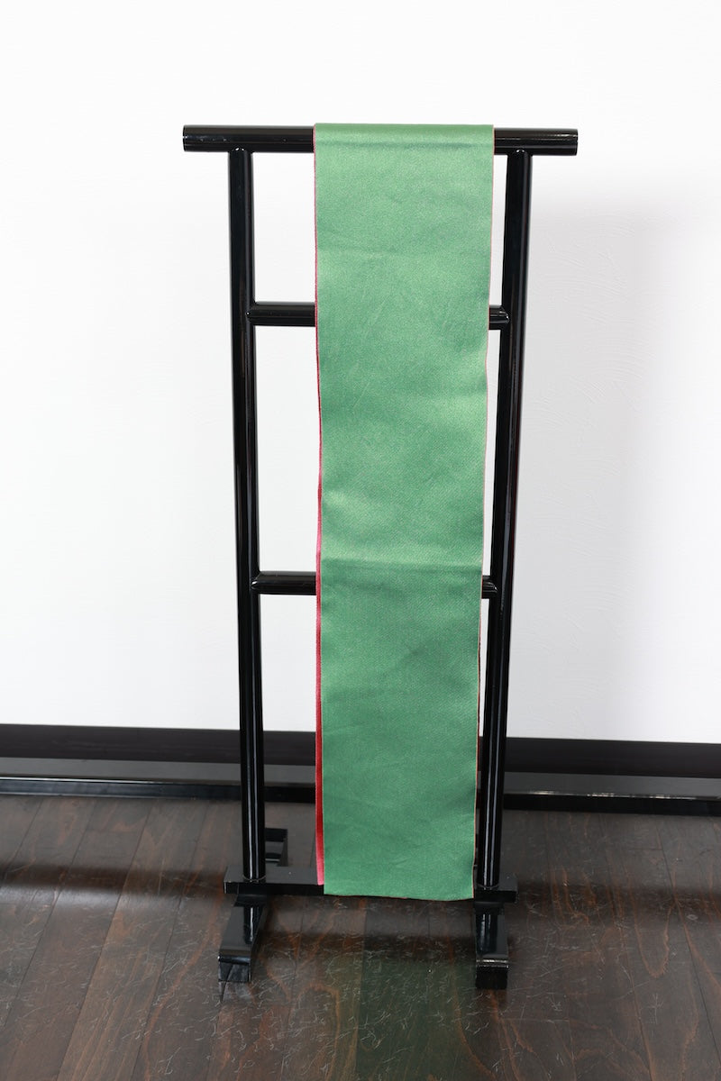 Hanahaba-obi sash belt green red reversible pre-owned /R521