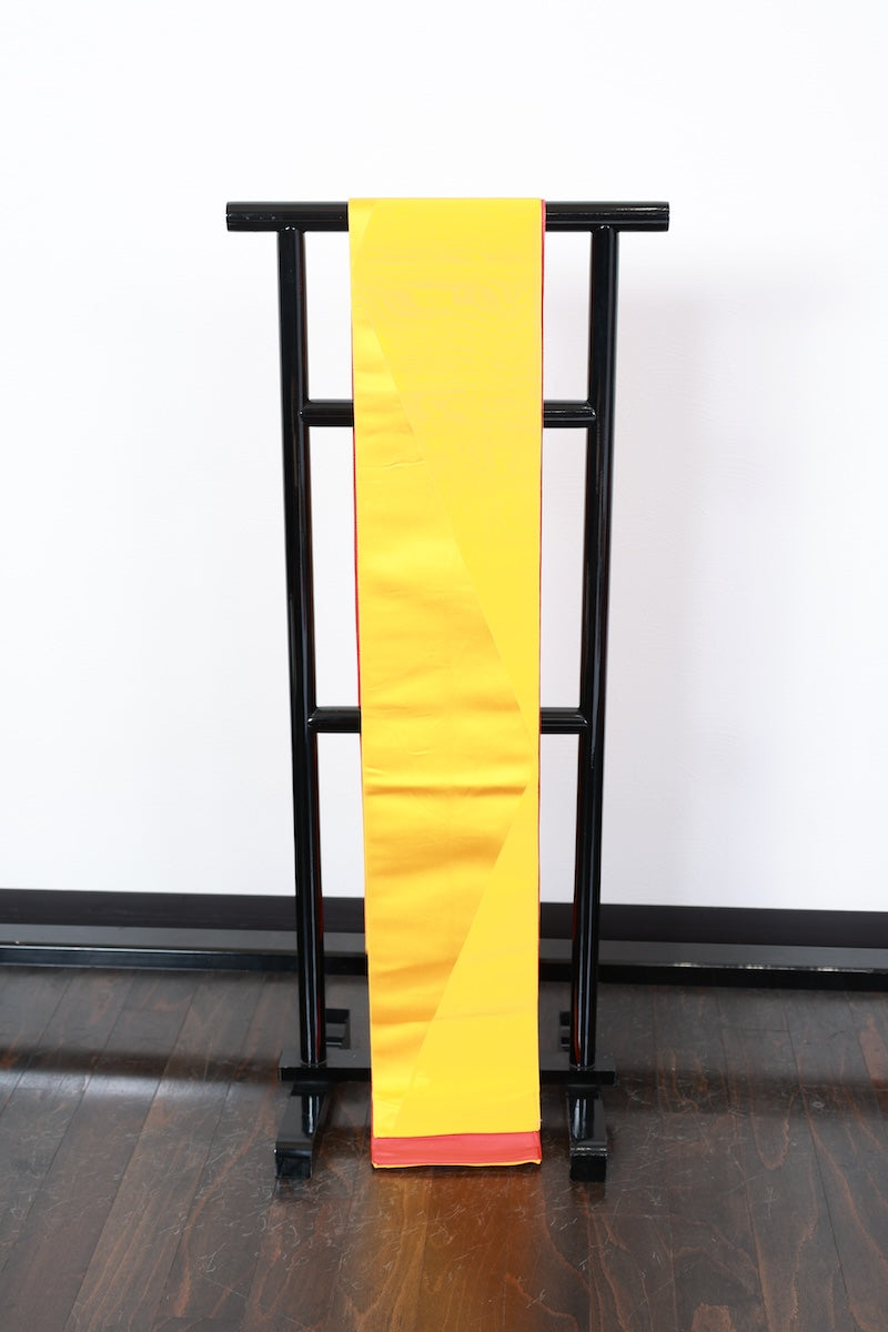 Hanhaba-obi sash belt yellow red Koshino Junko pre-owned /R513