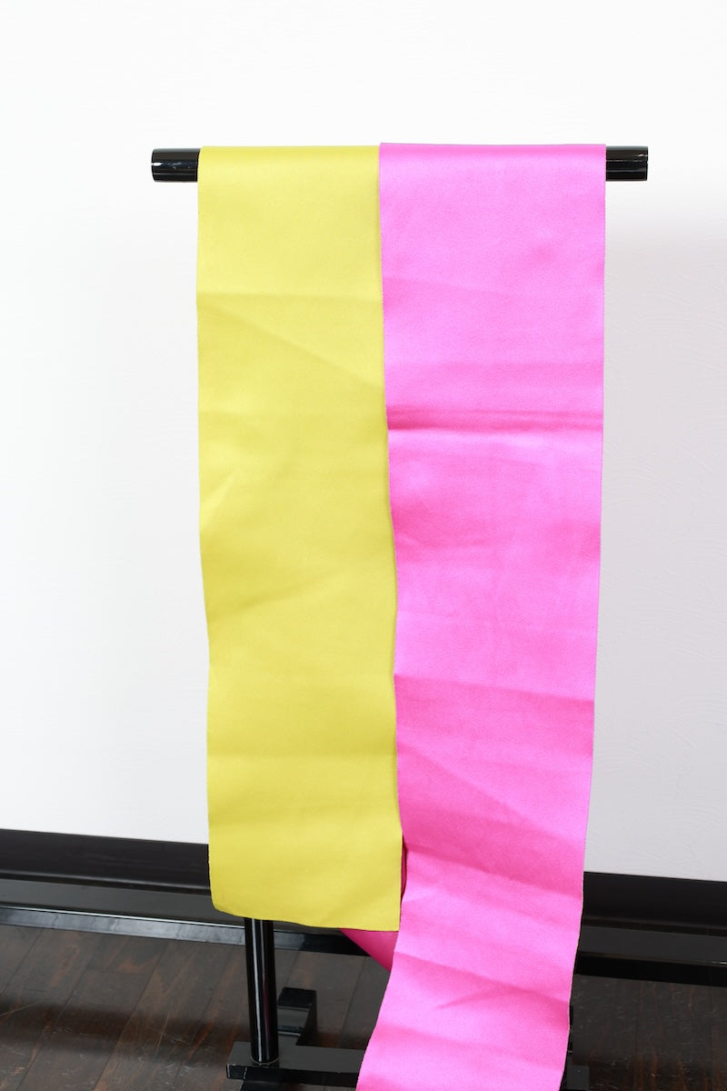 Hakama underbelt pueple yellow reversible pre-owned /R524