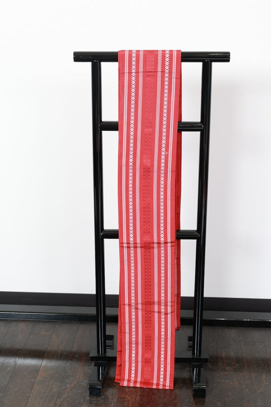 Hanhaba-obi sash belt red white pre-owned /R523