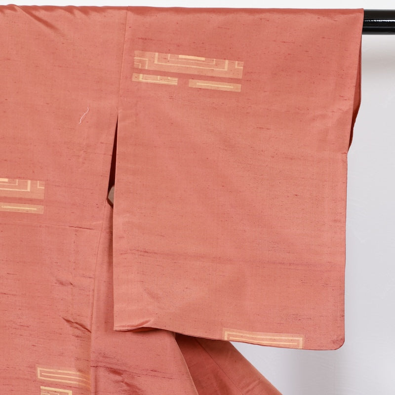 Japanese kimono<tsmugi>-size S silk 100% silk  /T36
