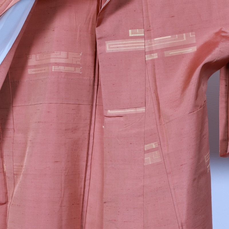 Japanese kimono<tsmugi>-size S silk 100% silk  /T36