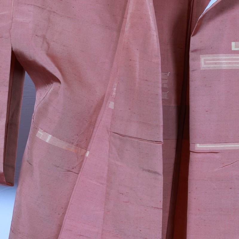 Japanese kimono<tsmugi>-size S silk 100% silk  /T36
