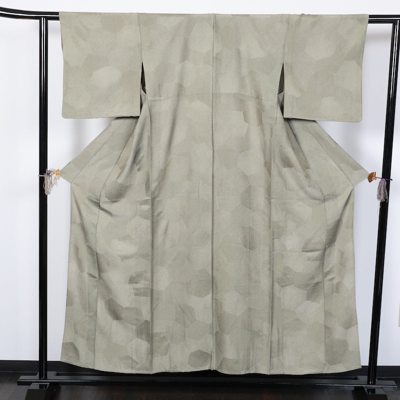 Japanese kimono used <komon>-size M silk 100% silk  /T54