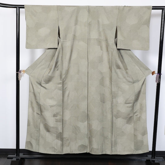 Japanese kimono used <komon>-size M silk 100% silk  /T54