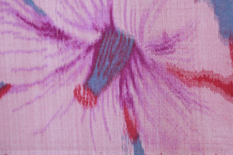 Antique Haori long jacket Reddish-purple flower pre-owned /R534
