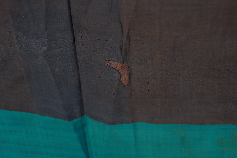 Antique kimono tsumugi green /R536