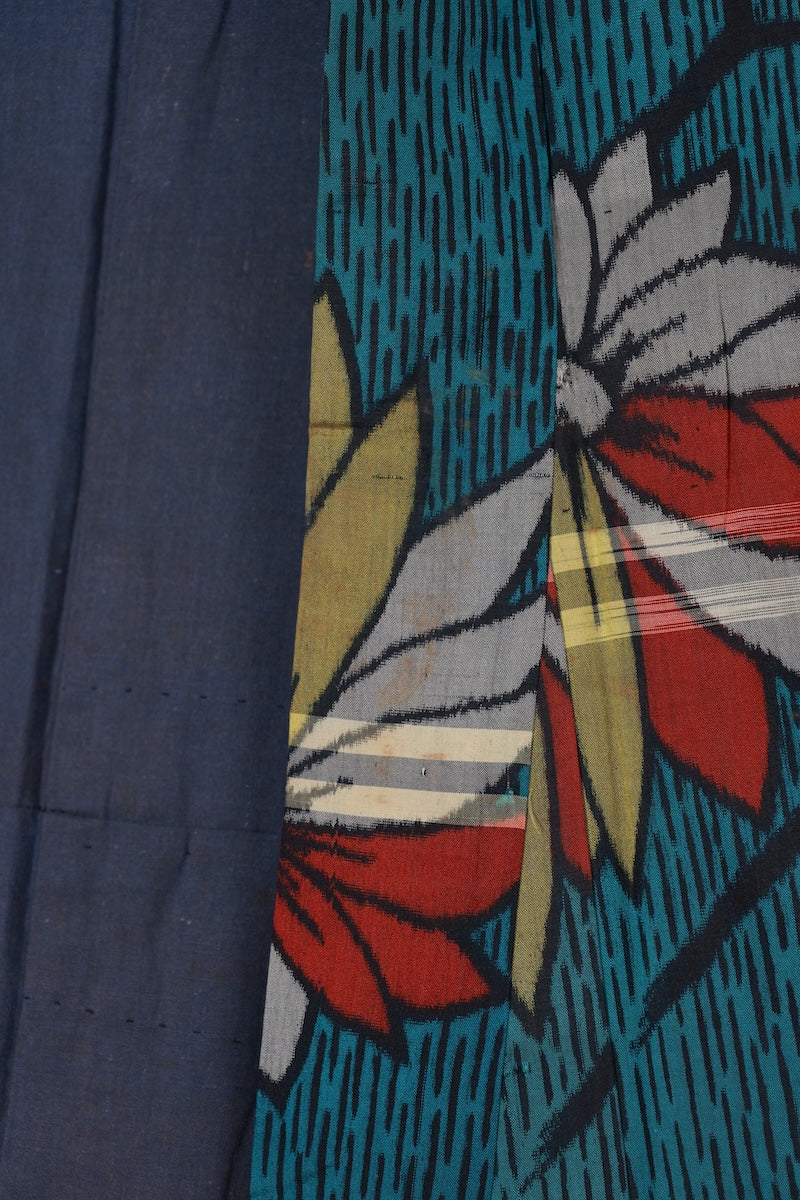 Antique kimono tsumugi green /R536