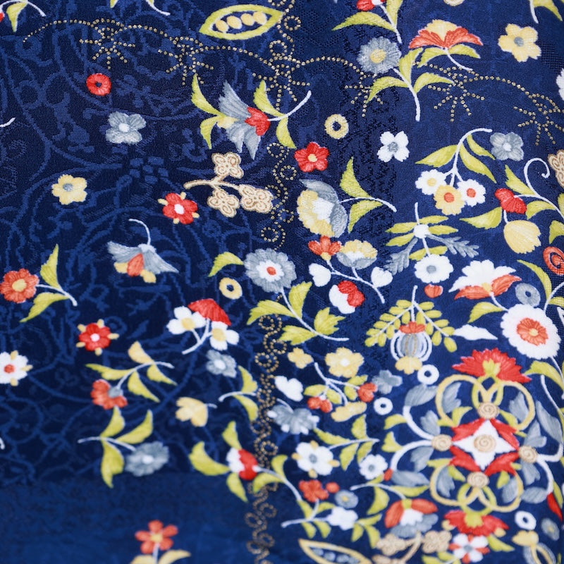 Japanese kimono used <komon>-size M silk 100% silk  /T70
