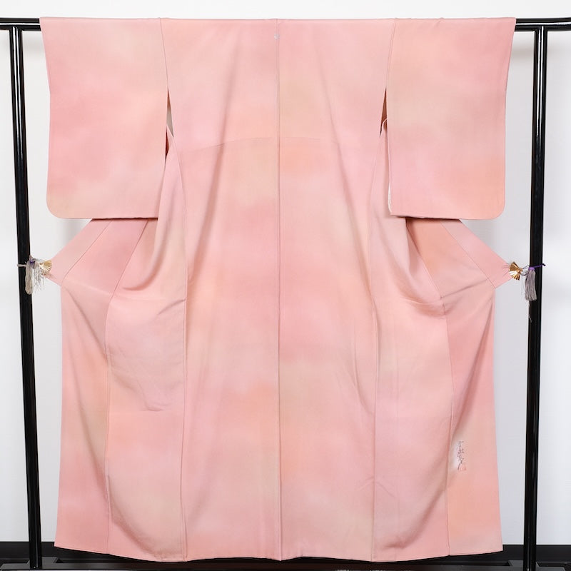 Japanese kimono used <iromuji>-size M silk 100% silk  /T74